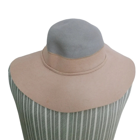 Nordstrom Panama  Wool Felt Hat Blush Pink/Gray NWT - Picture 3 of 8